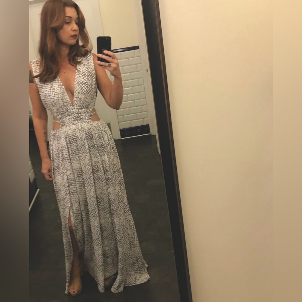 Beautiful, Grecian Style, Dress by Lovely Day. Size L. Cut out design on sides.
